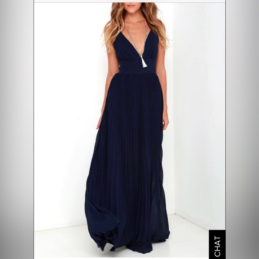 Lulu's Deep Blue Maxi Dress